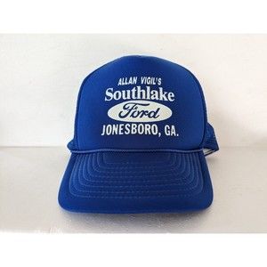 Vintage Allan Vigil's Southlake Ford Dealership Blue Trucker Jonesboro, GA